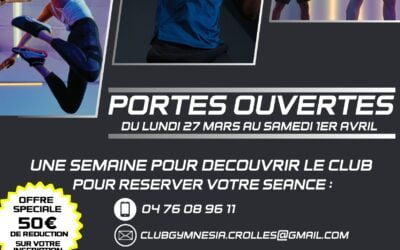 Portes Ouvertes du Lundi 27 Mars au Samedi 1er Avril